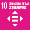 ODS Nº 10: Reducción de las desigualdades Imagen correspondiente al Objetivo de Sostenibilidad número 10, Reducción de las desigualdades