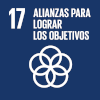 ODS Nº 17: Alianzas para lograr los objetivos Imagen correspondiente al Objetivo de Sostenibilidad número 17, Alianzas para lograr los objetivos