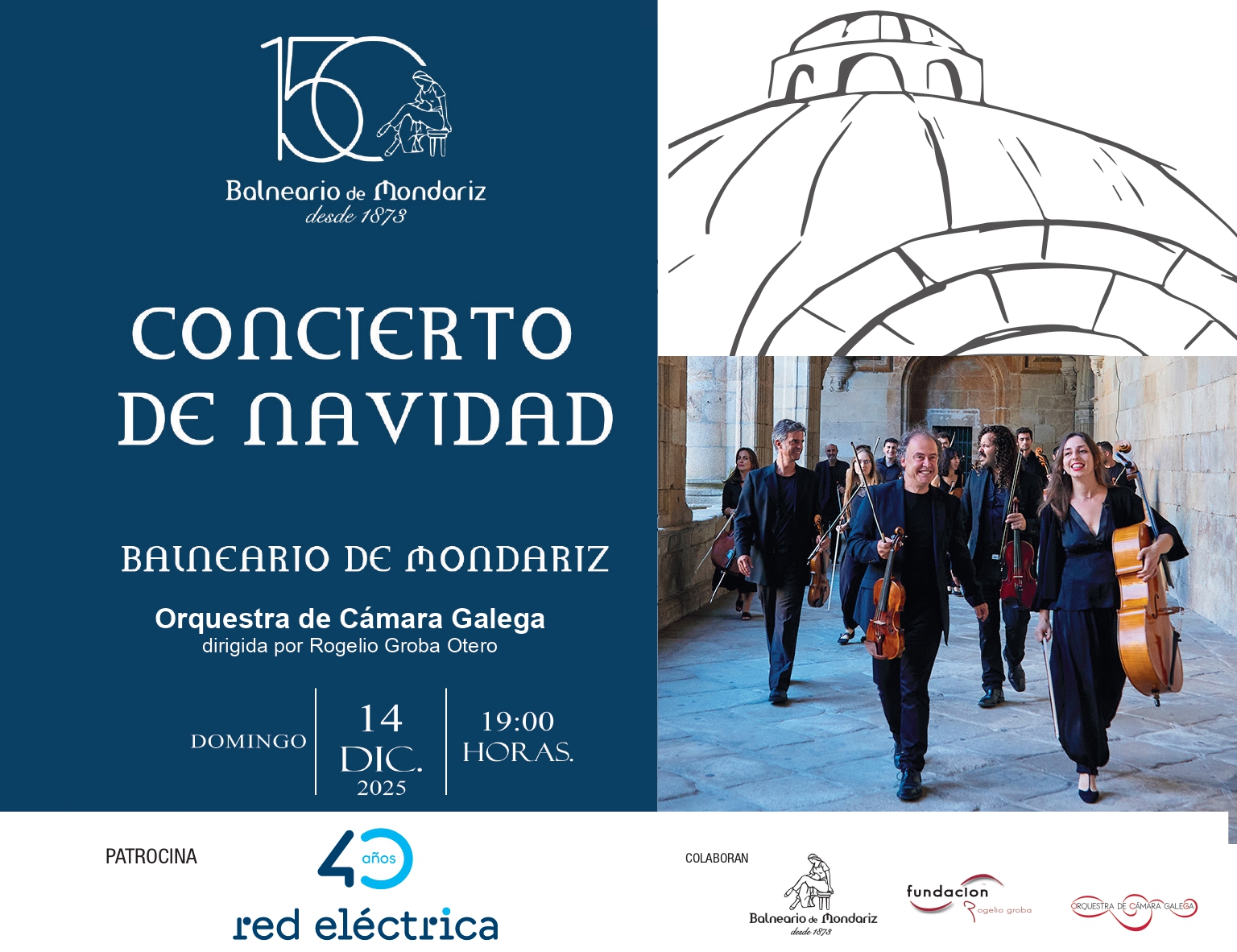 Red Eléctrica culmina su ciclo de conciertos en Galicia con un recital de Navidad en el Balneario de Mondariz