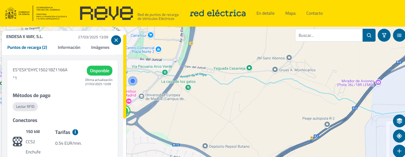 Mapa REVE
