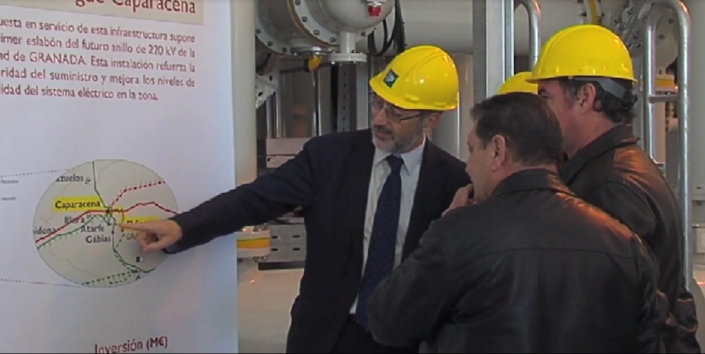 Vídeo Inauguración de la subestación de El Fargue 220 kV y la línea que une Caparacena y El Fargue (Granada) Ir al vídeo