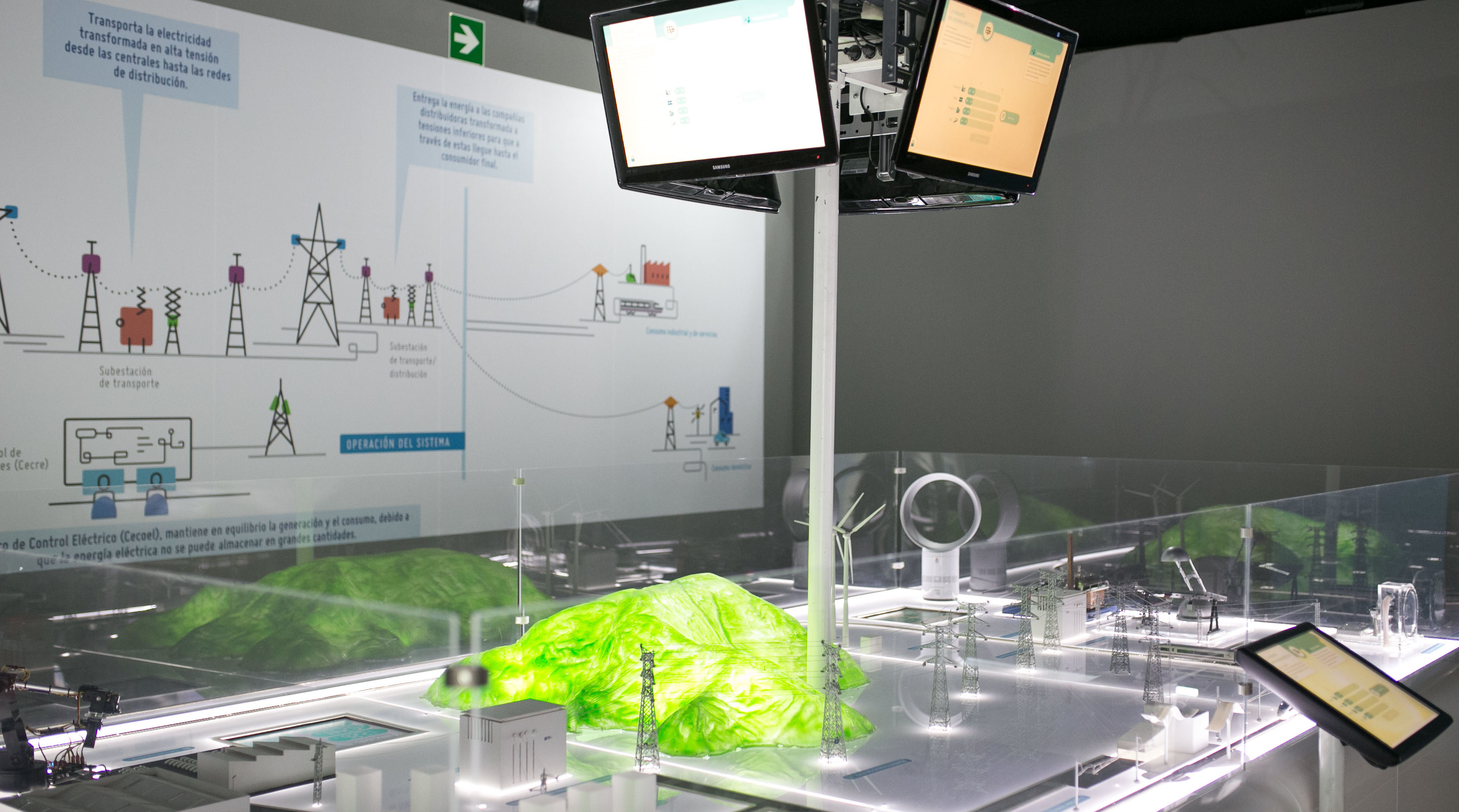 Galería fotográfica de la exposición Maqueta del sistema eléctrico en la exposición