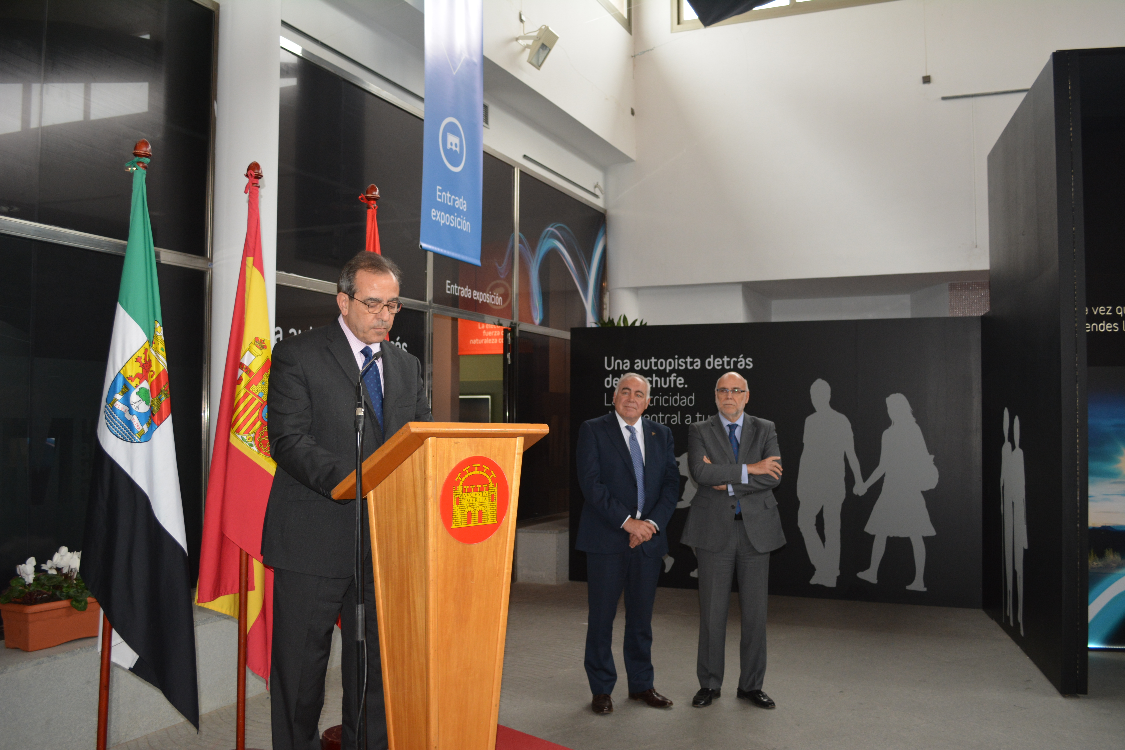 Inauguración de ExpoREE en Mérida Antonio Prada, director de Comunicación y RC de Red Eléctrica, en el discurso de inauguración.