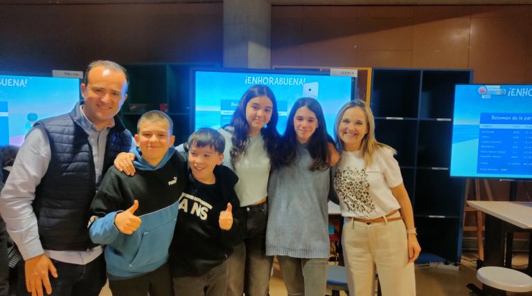 Los ganadores en la categoría de 1º de ESO: los alumnos del IES Jorge Manrique, de Motilla del Palancar (Cuenca)