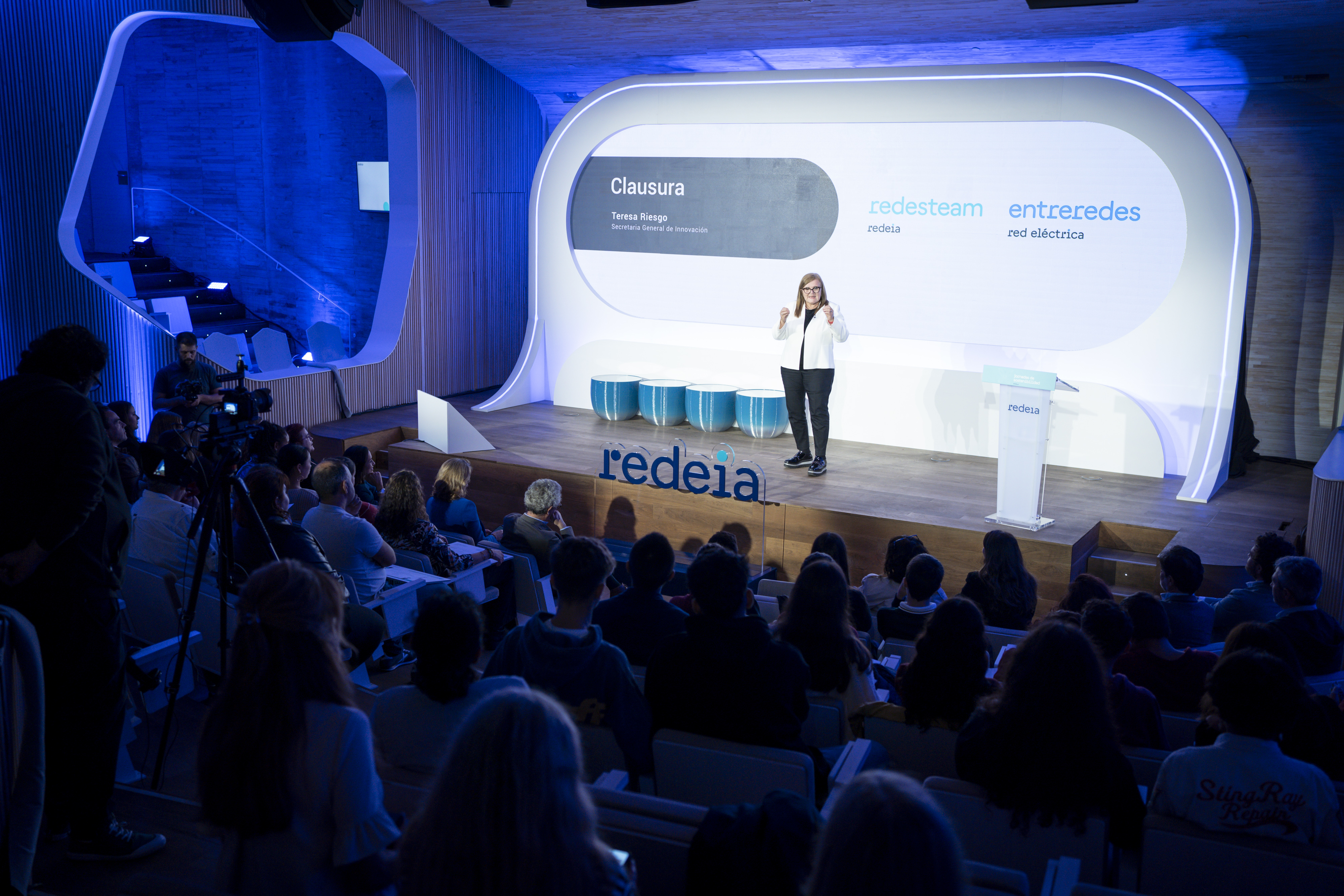 La secretaria general de Innovación, Teresa Riesgo, durante su intervención en la entrega de premios.