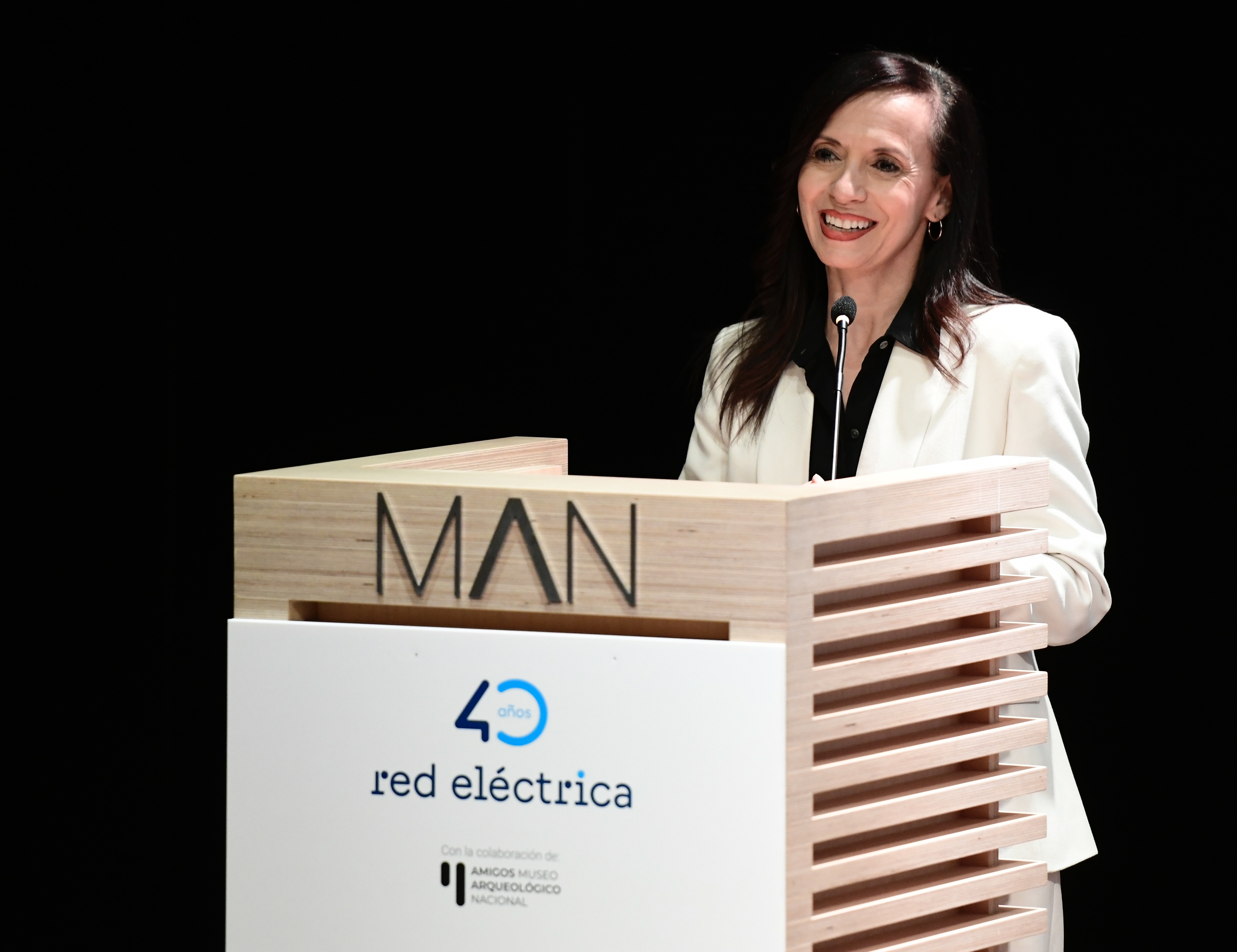 La presidenta de Redeia, Beatriz Corredor, durante la inauguración de las Jornadas de Patrimonio Cultural y Transición Ecológica.