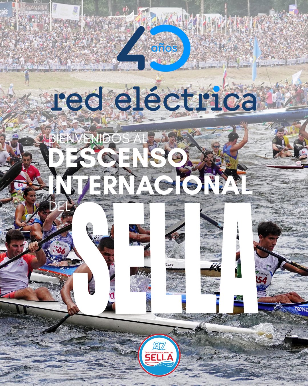 Participamos en la 87ª edición del Descenso Internacional del Sella para celebrar en Asturias nuestro 40 aniversario apoyando una de las tradiciones deportivas y culturales más emblemáticas de la región