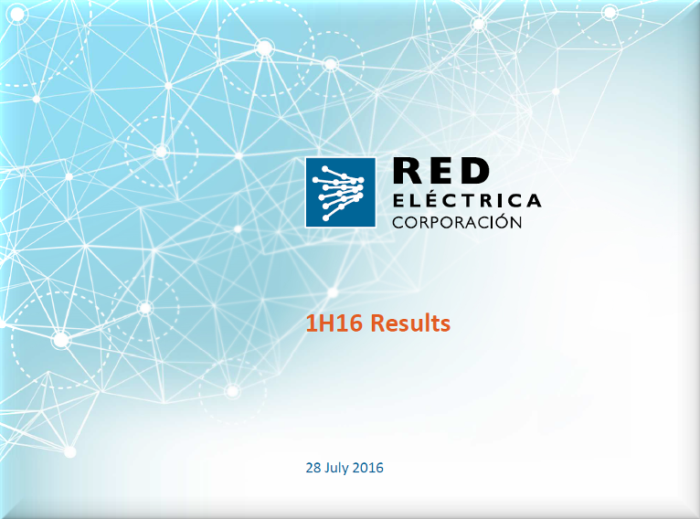 Cover of 1H16 Results Presentation