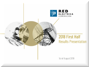 Cover of 1H18 Results Presentation