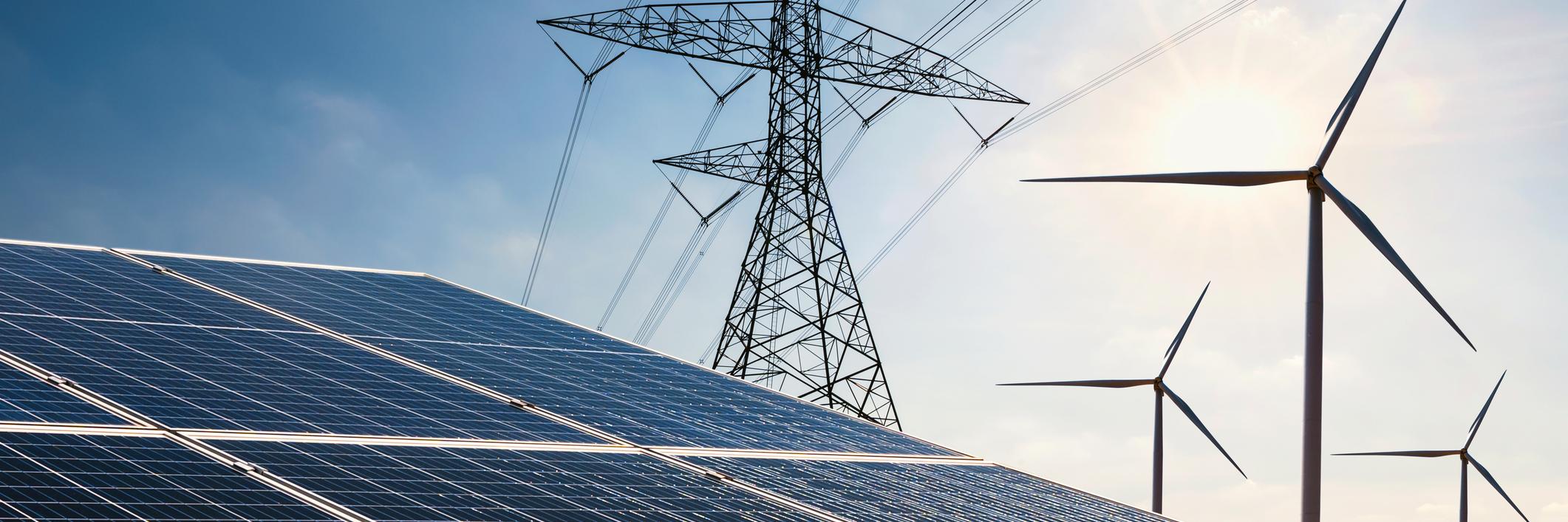 Foto de recurso de torre eléctrica y renovables