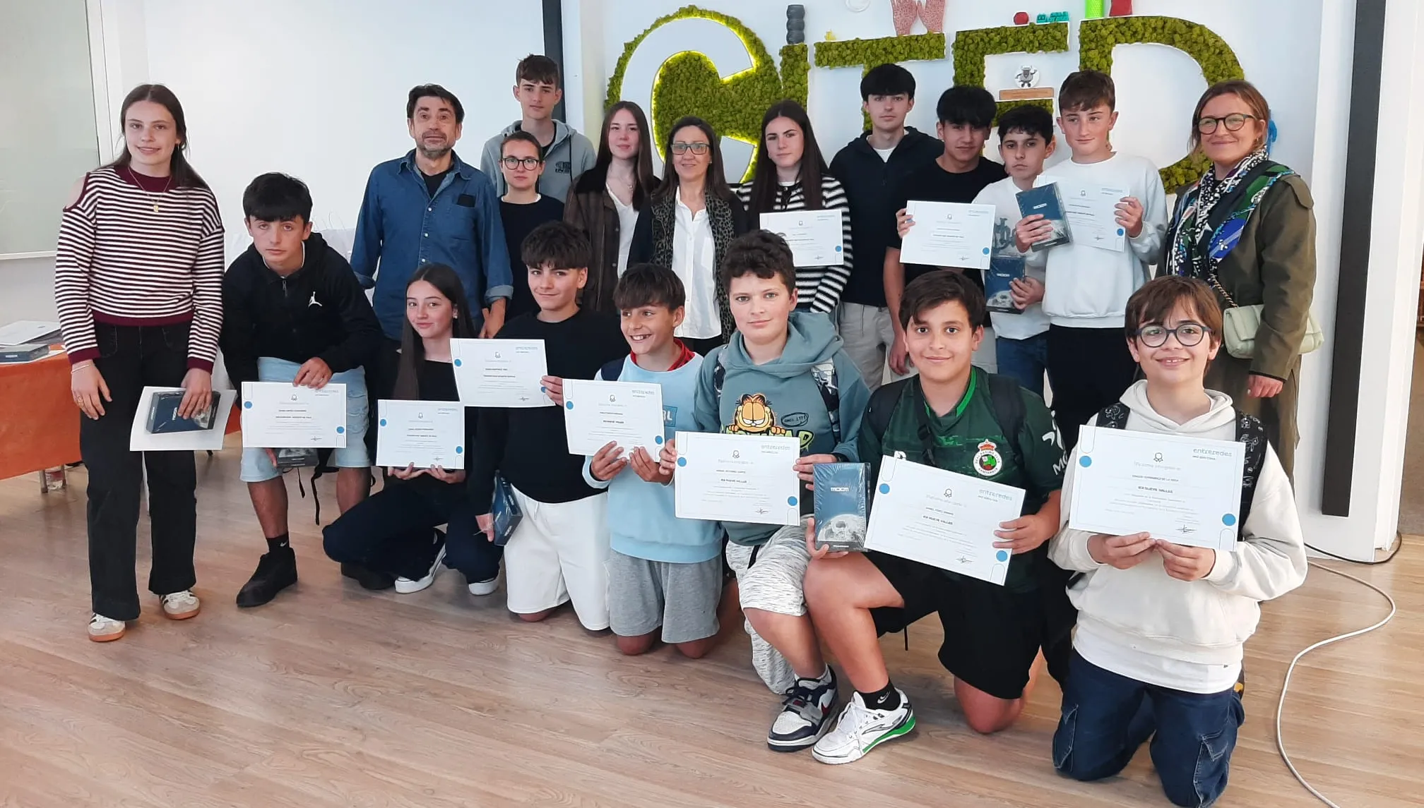 Ganadores de la final de Entreredes en Cantabria.