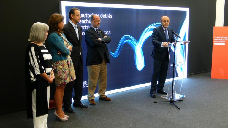 Intervention Luis Atienza, president of Red Eléctrica, during the opening.