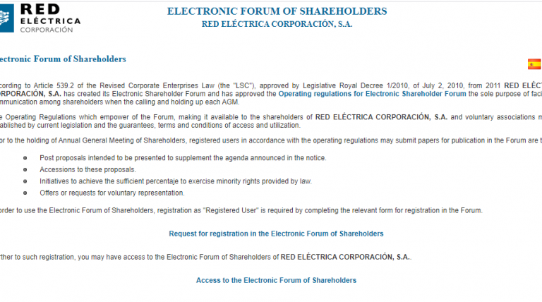 Shareholders' Electronic Forum