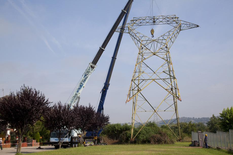 Retirada de apoyo en Santa Eulalia Berga