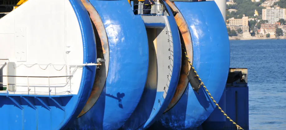 Detalle del tendido del cable.