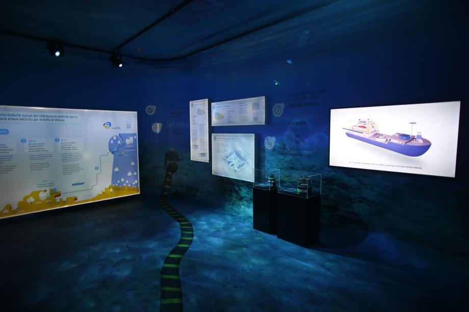 Interconexiones submarinas Este espacio también dispone de maquetas que complementan la explicación.