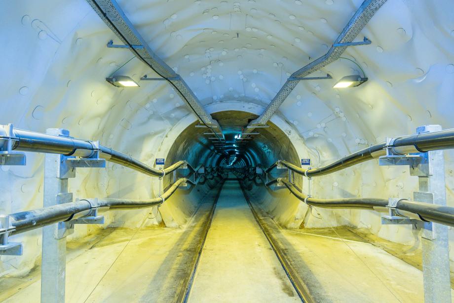 Túnel de la interconexión entre España y Francia que atraviesa los Pirineos.