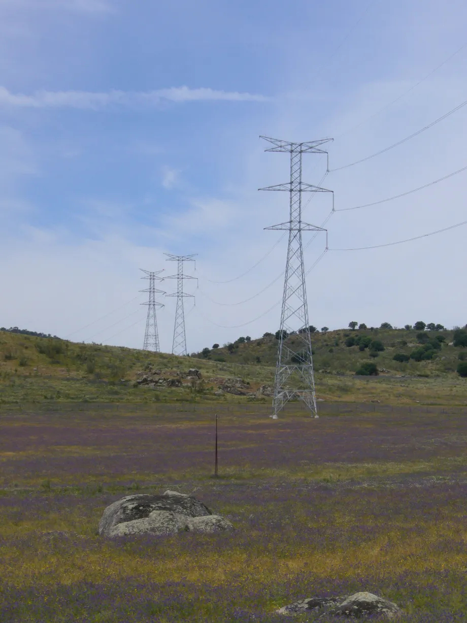 Apoyos del primer circuito de interconexión Balboa-Alqueva.