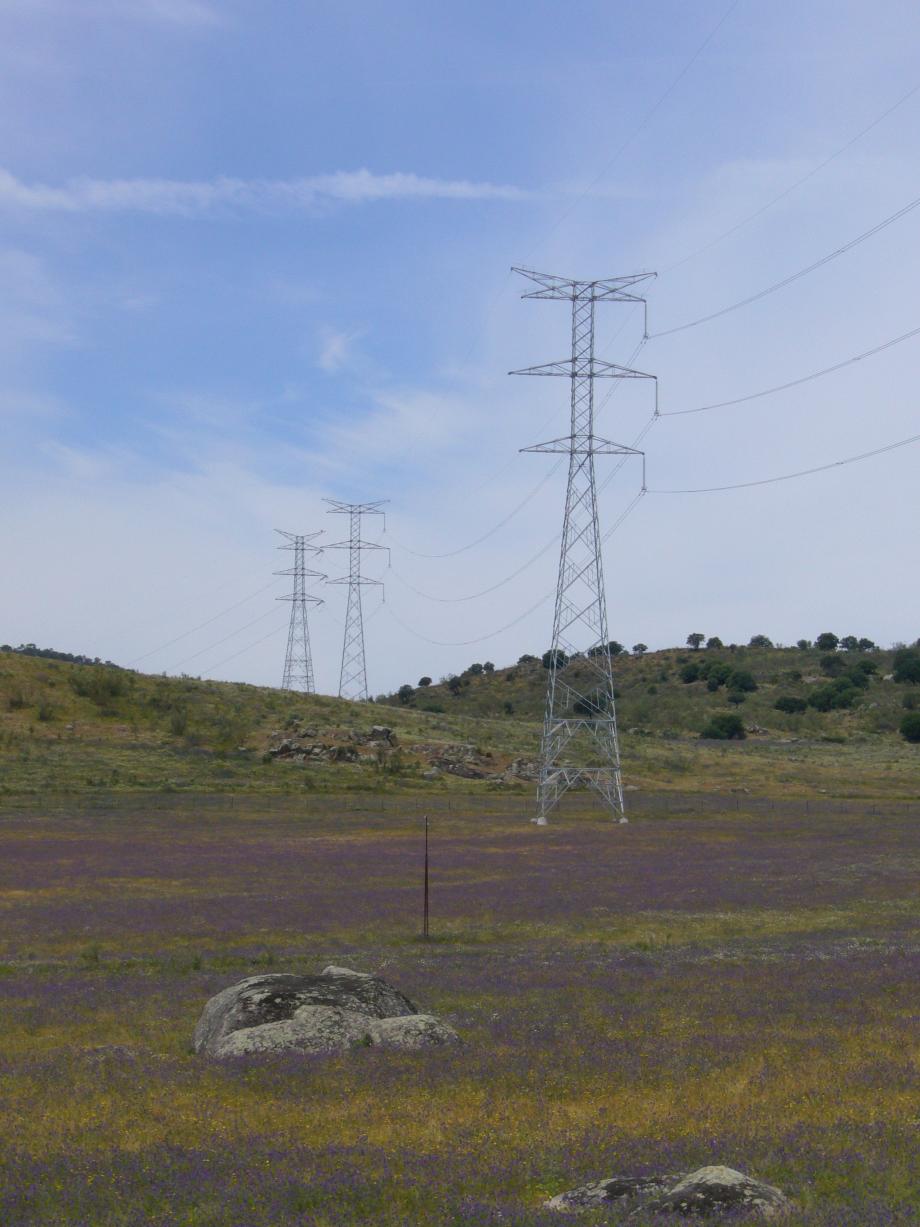 Apoyos del primer circuito de interconexión Balboa-Alqueva.