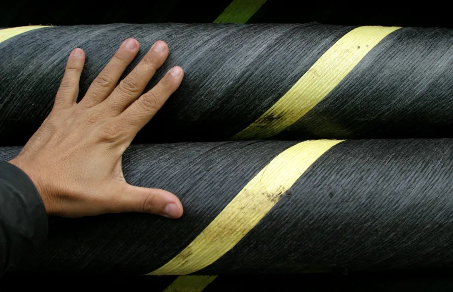 Detalle del cable submarino que cruza el Estrecho.