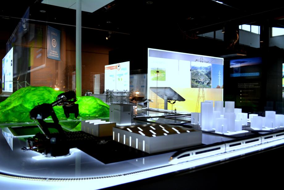Maqueta del sistema eléctrico Vista parcial de la maqueta.