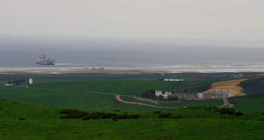 Estación terminal de Tarifa en la que enlaza la línea de interconexión eléctrica España-Marruecos