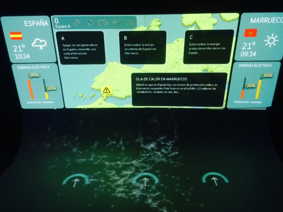 Paneles interactivos de la exposición 'Una autopista detrás del enchufe'.