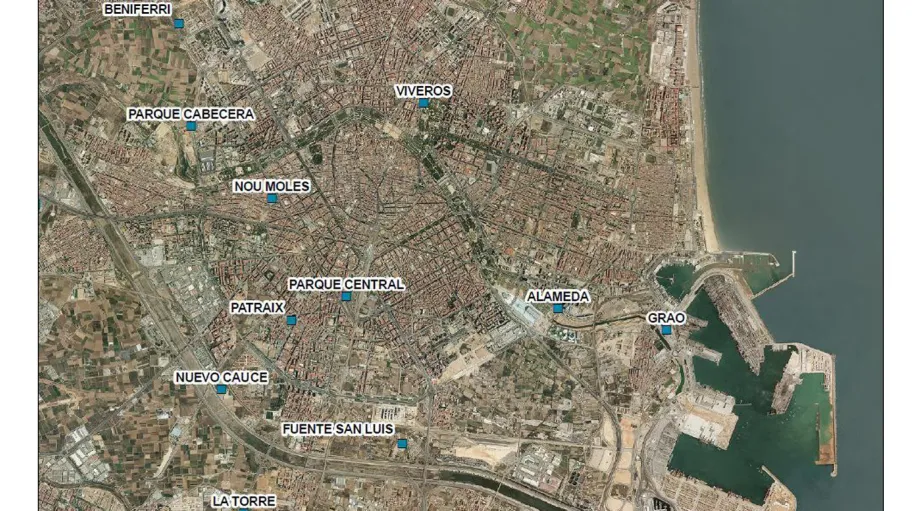 Plano de las nuevas subestaciones previstas para Valencia.