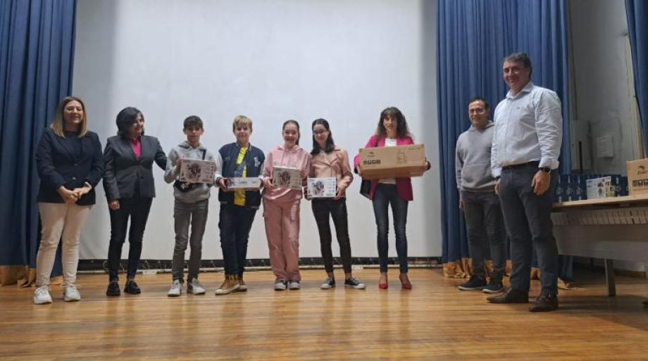 Winning team in the 1st ESO category, from Marco Fabio Quintiliano Secondary School (Calahorra)