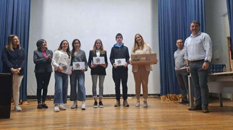 Winning team in the 2nd ESO category, from the Santa María Marianistas School (Logroño)