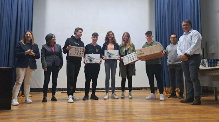 Winning team in the 3rd ESO category, from Nuestra Señora de la Piedad School (Nájera)