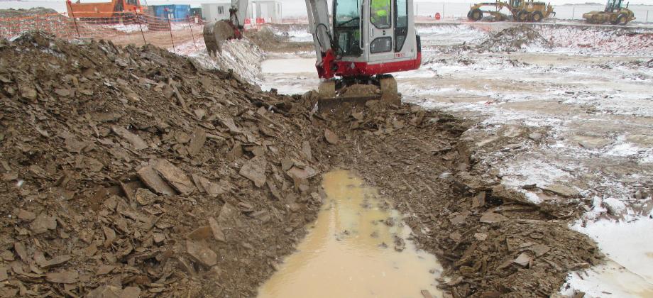 Start of the trench to understand the geometry and structure of the site