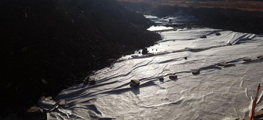 Restoration of the land by adding aggregate materials