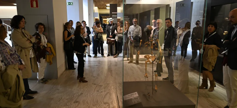 Momento de la visita en el Museo Arqueológico Nacional.