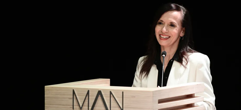 La presidenta de Redeia, Beatriz Corredor, durante la inauguración de las Jornadas de Patrimonio Cultural y Transición Ecológica.