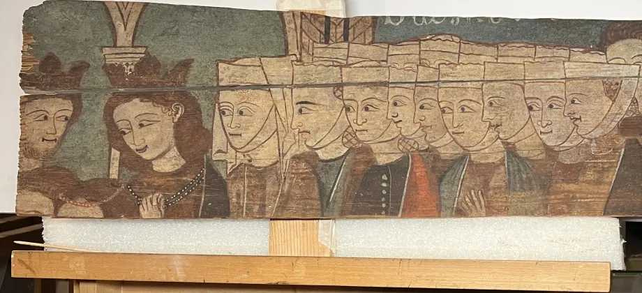 Restauración de una de las tablas © Miguel Bonache Gutierrez y Laura Sacristán Infante